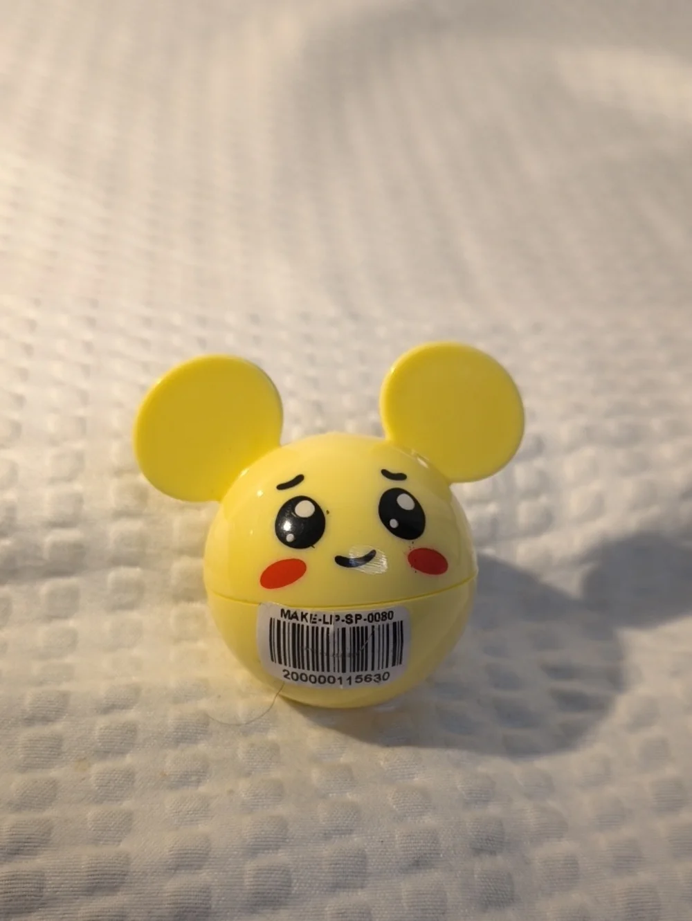 Yellow Mouse Face Lip Balm Sphere